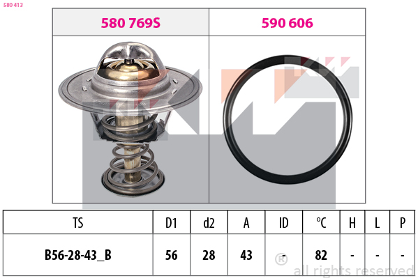 KW Termosztát+tömítés 580413_KW